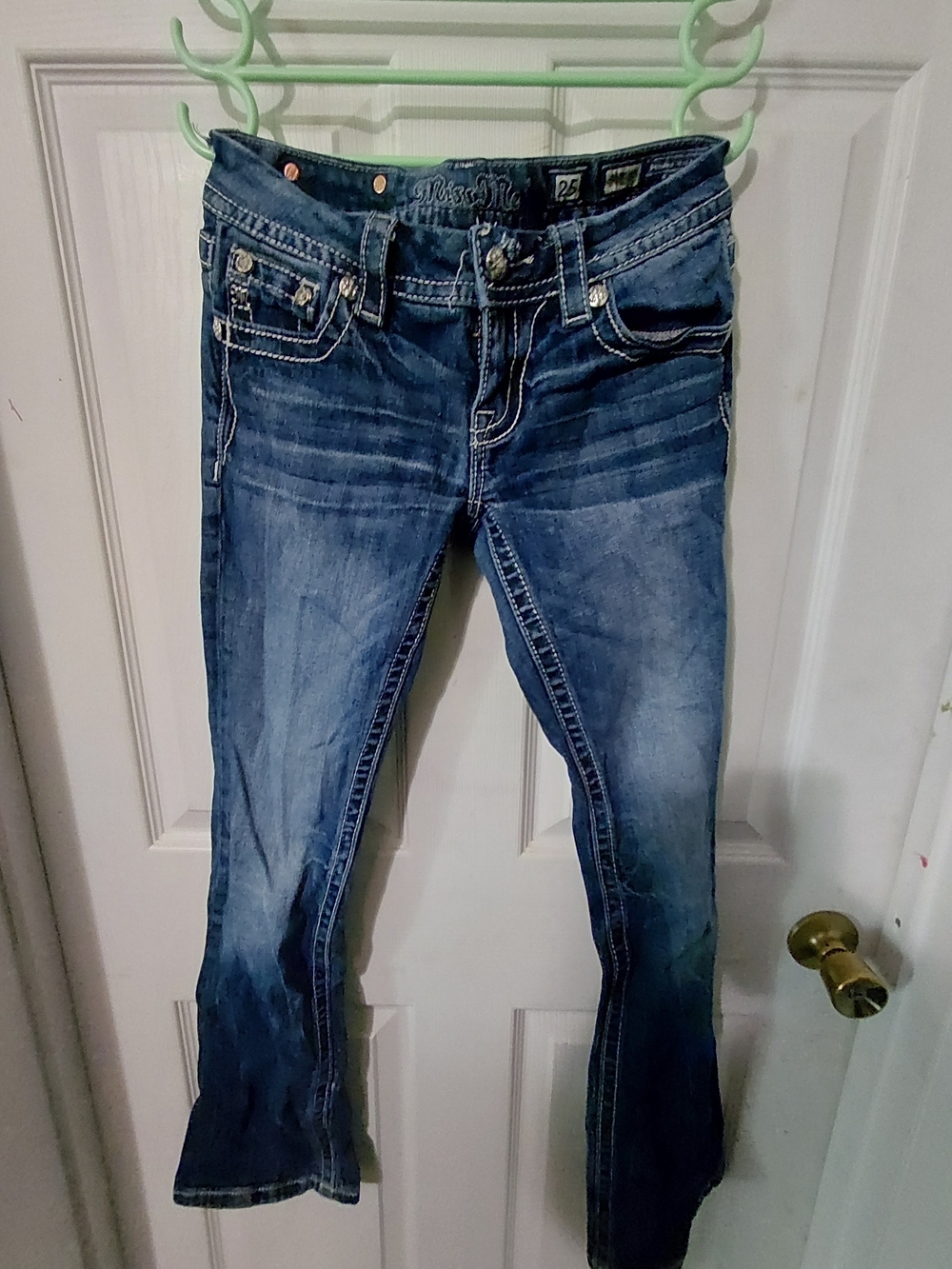 Miss Me Women's Blue Distressed Bootcut Jeans